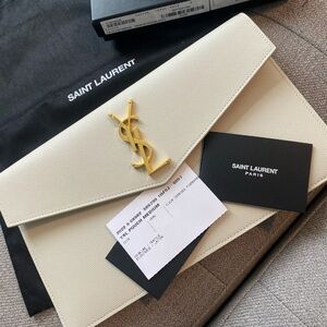 New YSL envelope clutch